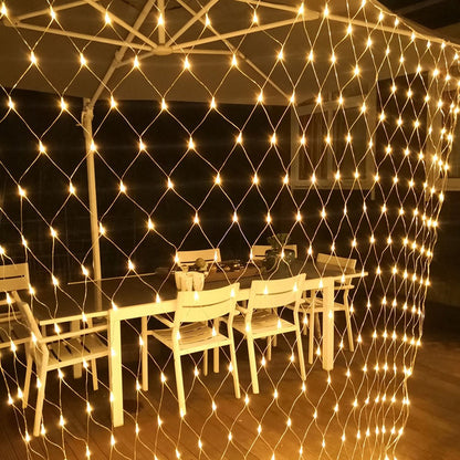 Net Mesh Led Lights 3M/6M/12M LED String Christmas Fairy Curtain Garland Outdoor Waterproof For Party Garden Wedding Decoration