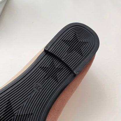 Women Shoes Fashion Splice Mule Flats Pointed Toe Ballerina Ballet Flat Shoe Zapatos Casual Slip On Shoes Mujer Loafers