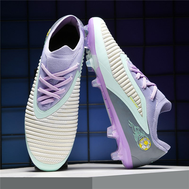 New Men Football Boots Outdoor Sport Boys Soccer Shoes Adult Non Slip Long Spikes Training Cleats Breathable Match Comfortable