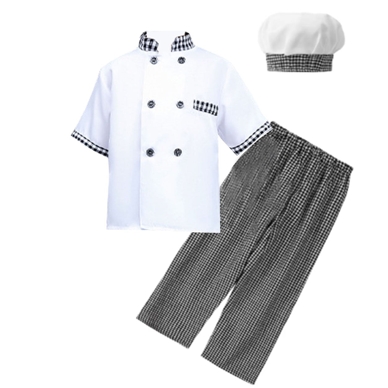 Kids Boys Chef Costume Girls Cooking Baking Clothes Children Halloween Chef Costume Set Cook Uniform Carnival Party Fancy Dress