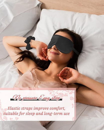 7 Pcs Bridesmaid Robe Sets Bride Silk Satin Bridal Party with Sleeping Eye Mask and Elastic Headband