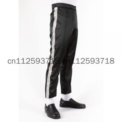 Michael Jackson Black Billie Jean Entertainers Straight Silver Trousers Pants Halloween