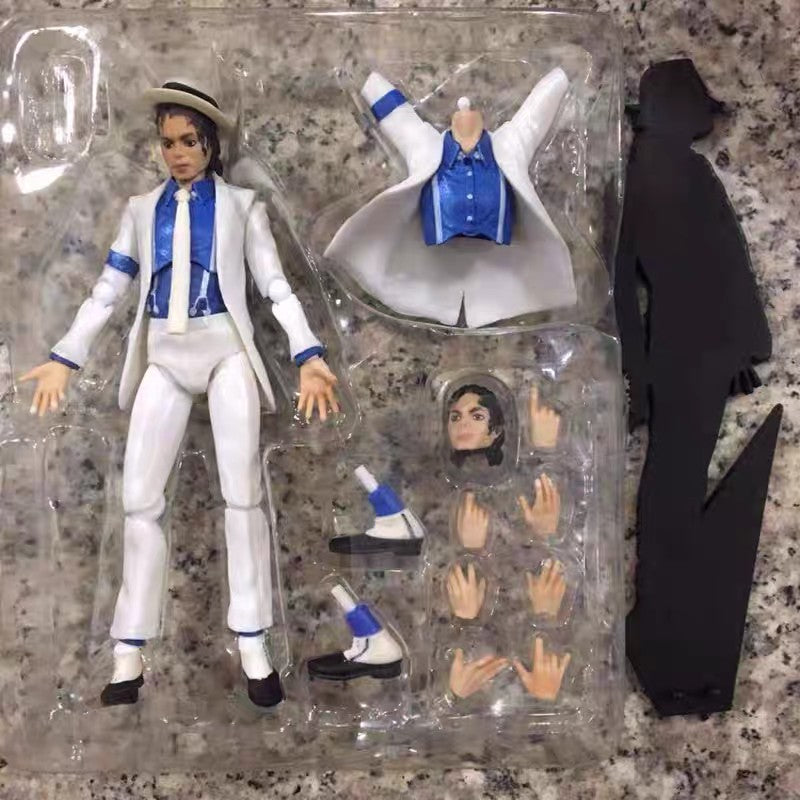 Hot Michael Jackson Smooth Criminal Moonwalk Action Michael Jackson Mj Thriller Joint Movable Figure Model Toys Christmas Gift