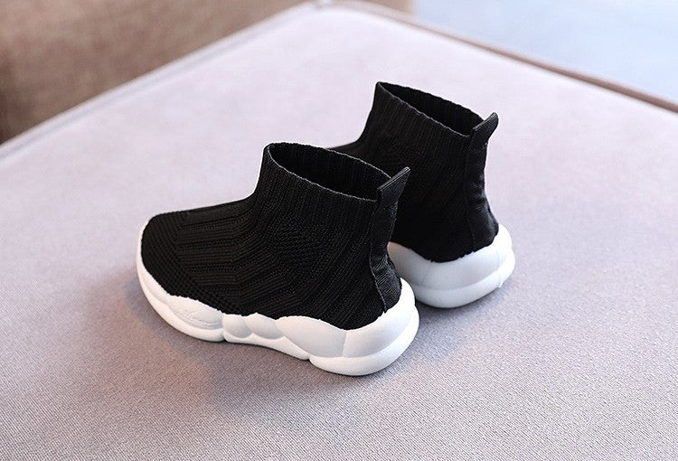 Fashion Design Children Shoes All Seasons Kids High Sneakers Soft Breathable Mesh Unisex Boys Girls Casual Sport Shoes