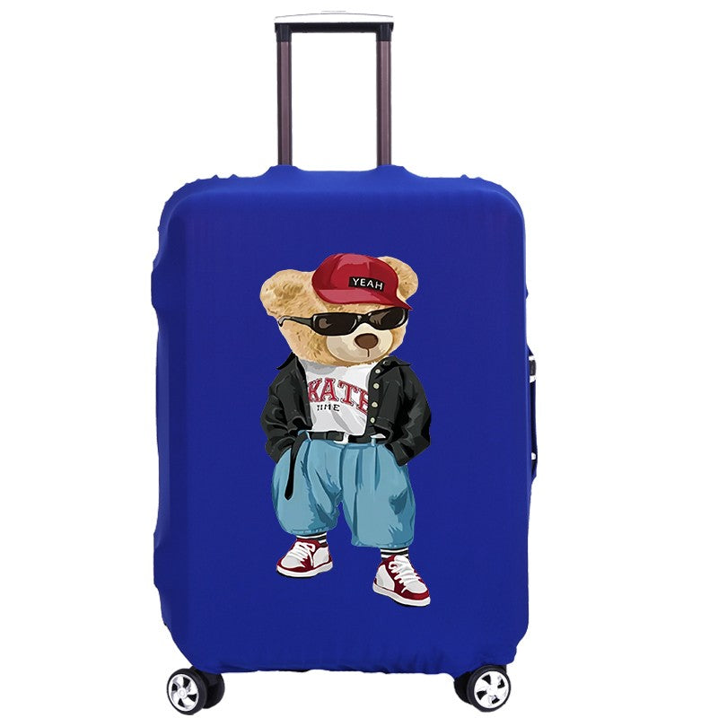 Capa Protetora de Mala de Viagem Jaqueta Urso Fashion Elástica Contra Poeira Adequada para Malas de 18-32 Polegadas