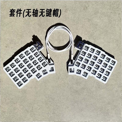 Teclado Silakka54 Dividido com Fio Hot Swap Suporte QMK/VIAL Teclado Ergonômico RP2040zero Acessórios Personalizados para PC Gamer
