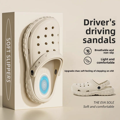 Slippers with holes, men's shoes, 2025 new model, medical nurse EVA anti slip and anti odor outer wear, women's beach sandals