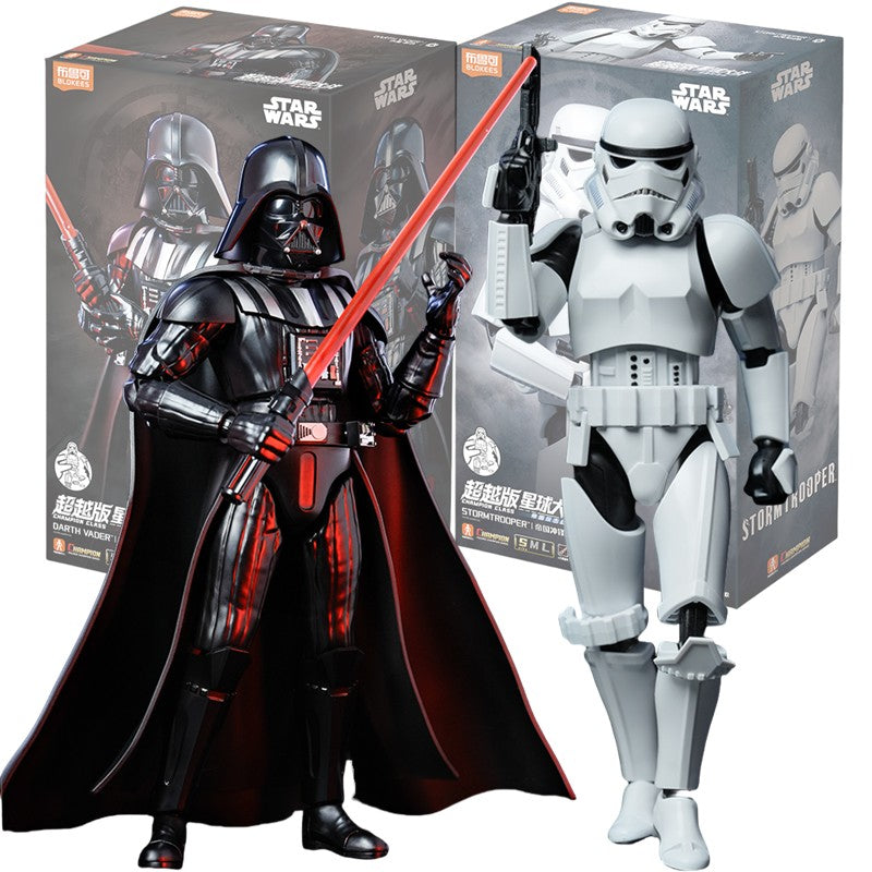Blokees Star Wars Trooper Stormtrooper Darth Vader Bonecos de Ação Modelo Brinquedos de Montar Enfeite de Mesa Presentes de Aniversário