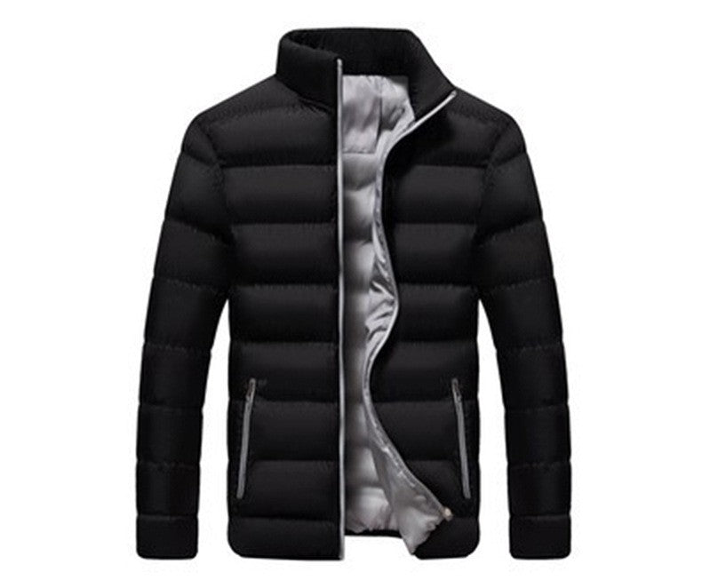 Winter thickened sports cotton jacket men stand-up cardigan outdoor cotton jacket casual jacket warm men's tops