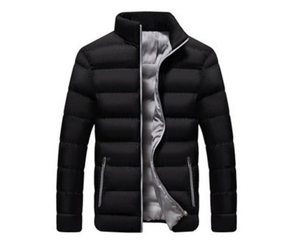 Winter thickened sports cotton jacket men stand-up cardigan outdoor cotton jacket casual jacket warm men's tops