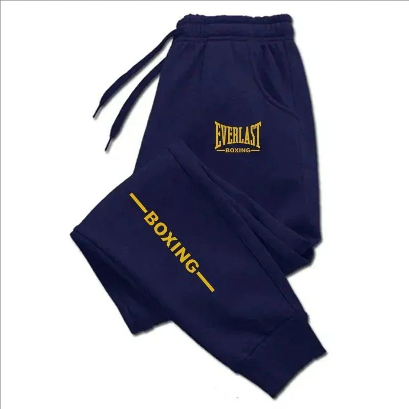 2025 Autumn Winter EVERLAST Printed Running Pants Men Women Outdoor Sports Fitness Pants Jogging Fleece Casual Sports Pants
