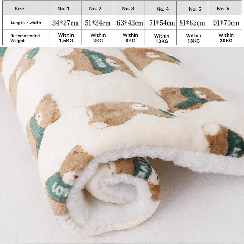 Tapete para animais de estimação de flanela macia cama de cachorro inverno engrossar cobertor quente para cães e gatos filhote de cachorro dormir capa toalha almofada para cães pequenos médios grandes