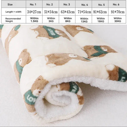 Tapete para animais de estimação de flanela macia cama de cachorro inverno engrossar cobertor quente para cães e gatos filhote de cachorro dormir capa toalha almofada para cães pequenos médios grandes