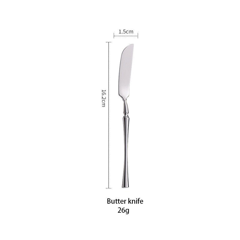 AJOYOUS Conjunto de Talheres Aço Inoxidável Polido Luxuoso Garfo Sobremesa Colher de Chá Faca Utensílios de Jantar Cozinha