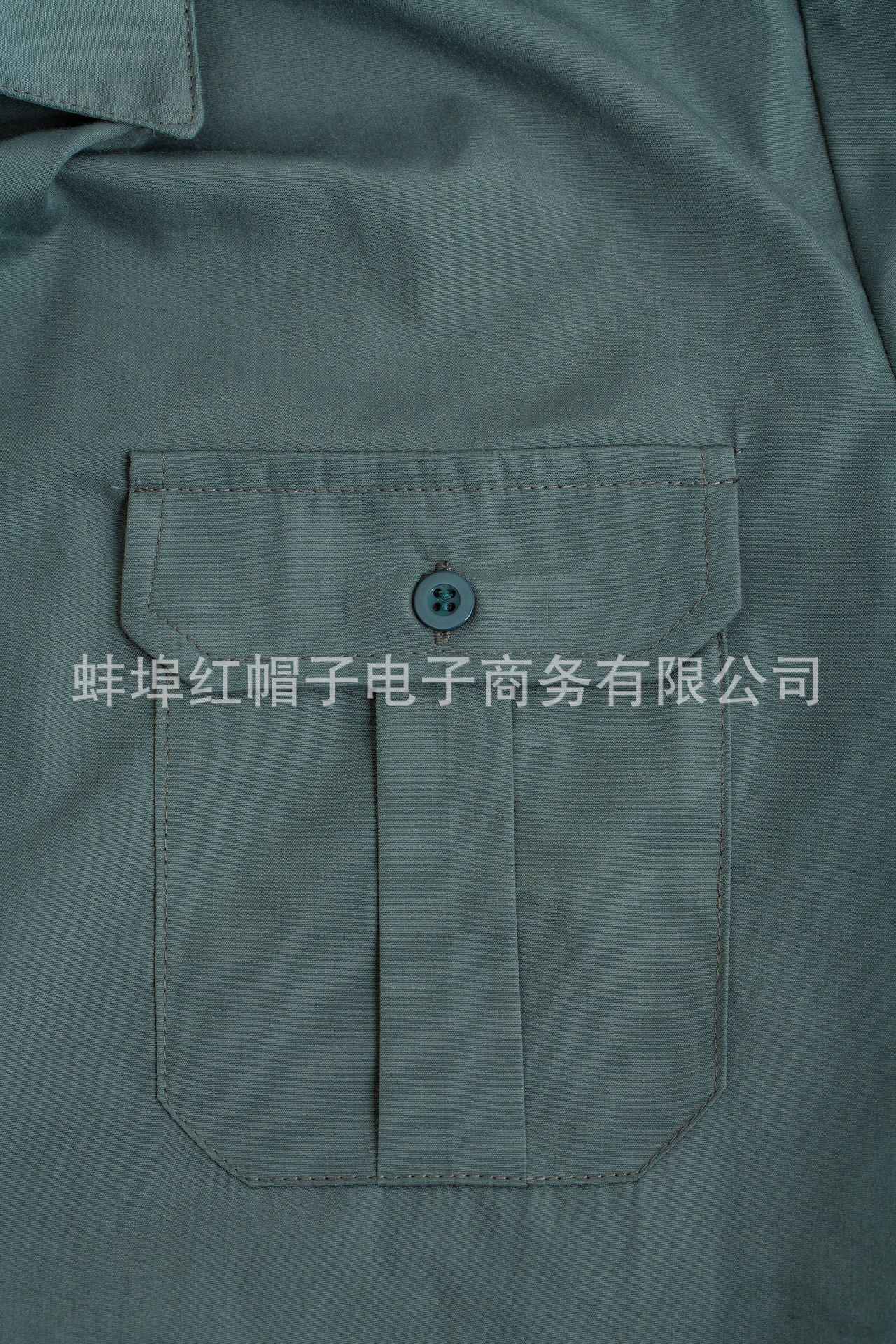 New 2025 Men's Summer Short Sleeve Solid Safari Shirt Loose Casual Cargo Shirt Double Pocket Lapel Button-up Men Work Shirt Tops