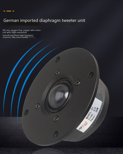 Alto-falante Tweeter Hifi S1 de 4 polegadas, Unidade de Alto-falante com diafragma de seda transparente, 6OHM 30W, Home Film, Agudos, 94/100/104/110/116/120