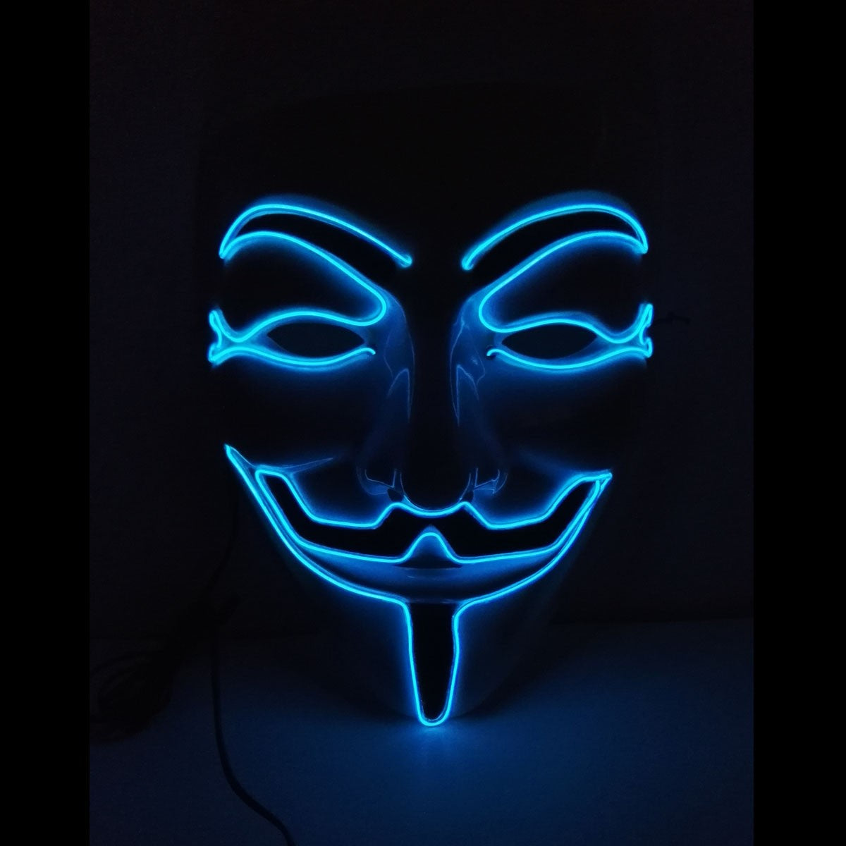 Halloween LED Vendetta Mask Night Club Carnival Party Festival Decoration Cosplay Vendetta Guy Fawkes Mascara Glowing V Mask