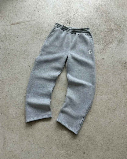 Y2K Fashion Jogger Sweatpants Loose Embroidery Labeled Open Leg Wide Leg Pants Trendy Pocket Couple Straight Pants Men's Hoodie