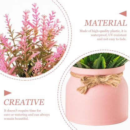 Artificial Pot Flowers Small Fake Plants with Pot Mini Potted Plants for Home Room Office Party TableTop  Decoration Fake Potted