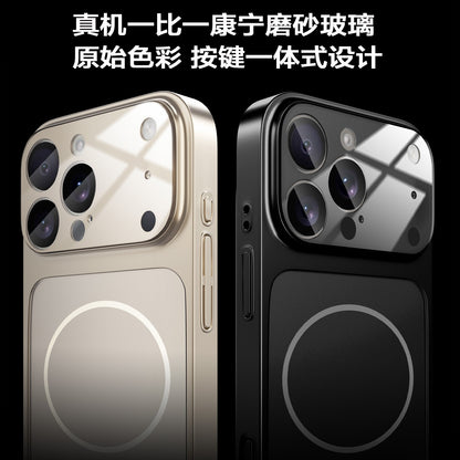 Capa Protetora de Telefone AG Nano Fosco para Magsafe para iPhone 17 Air 16 15 14 13 Pro Max Capa Armor de Carregamento Magnético Sem Fio