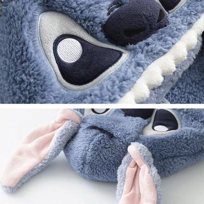 Disney Stitch Winter Pajamas Cartoon Autumn And Winter Cute Coral Thickened Velvet Long Home Clothes Pajamas Girls Home Clothes