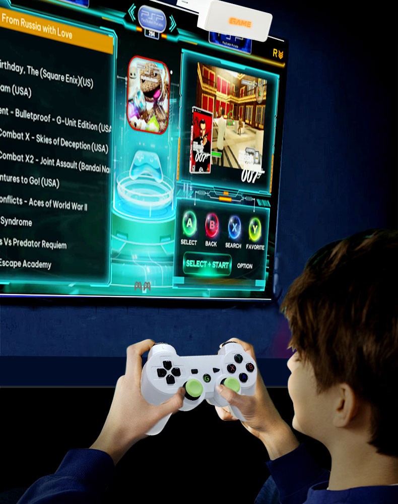 Hot Sale 2026 X7 TV Video Game Box Y7 Super PSP Game Console HD Output Joystick Dual Controller Fighting Game Console