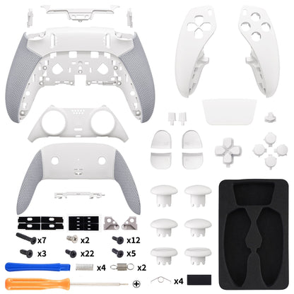 eXtremeRate Beyond-ARC Full Set Shell & Buttons for ps5 Edge Controller, Rubberized Grip Back Plate, Faceplate, Clip Shell