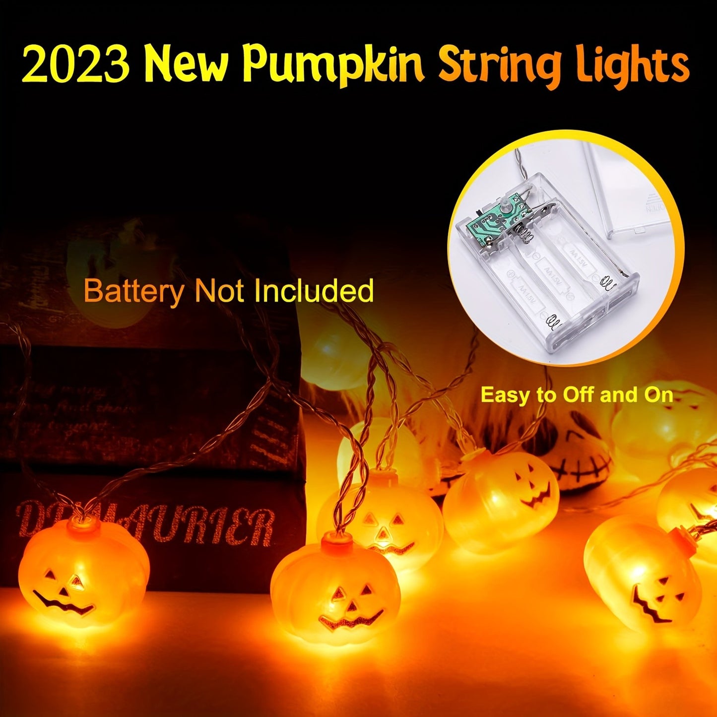 3M/4.5M Halloween Pumpkin Lantern String LED Halloween atmosphere Festival Party Garden Decoration