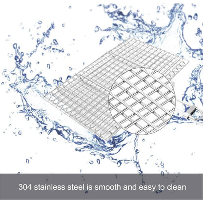 Stainless Steel Barbecue Rack Foldable Portable Long Handle Barbecue Basket Large Capacity Grilling Net Barbecue Tools