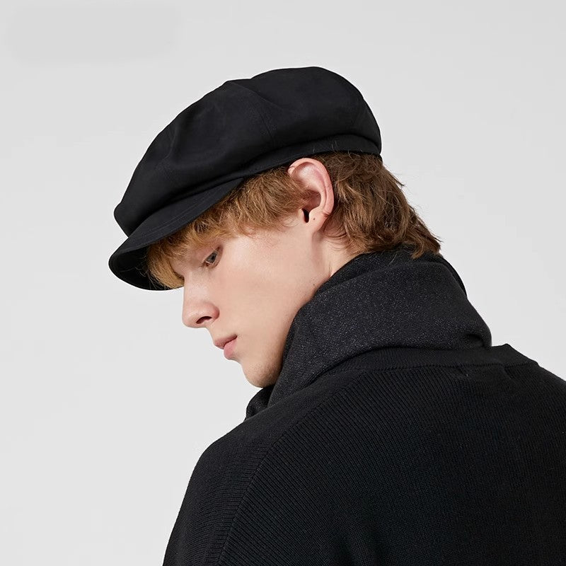 Beret Men's Fashion Spring and Summer Versatile Newsboy Cap Painter's Cap British Vintage Hat Octagonal Cap for Men and Women