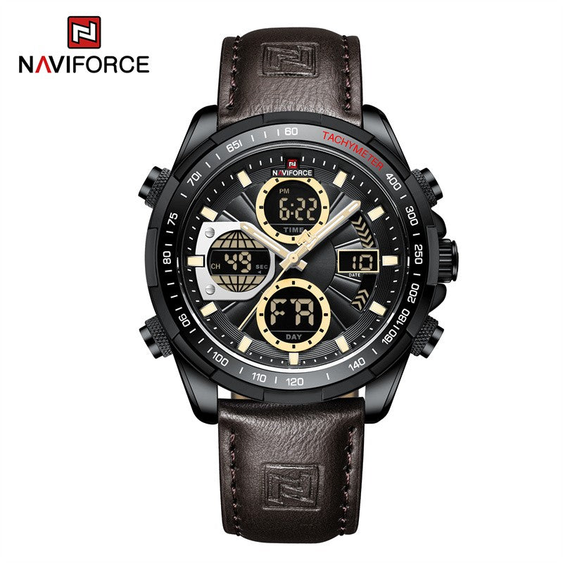 NAVIFORCE Men Military watch Multifunction Chronograph Sports 3ATM Waterproof alarm mode Day And Date Display Male Gifts Clocks