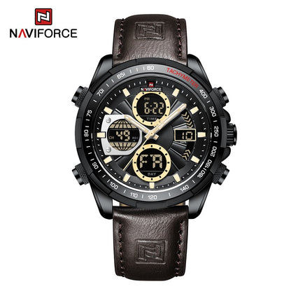 NAVIFORCE Men Military watch Multifunction Chronograph Sports 3ATM Waterproof alarm mode Day And Date Display Male Gifts Clocks