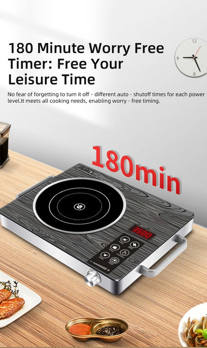 3500W High-Power Electric Ceramic Stove Induction Cooker Multifunctional Household Electronic Kitchen Appliance