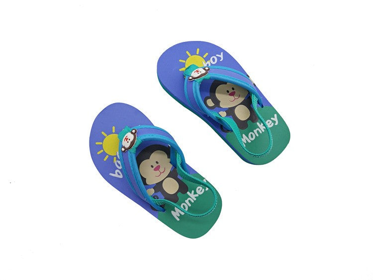 2025 Summer Children Cute Cartoon Animal Slippers Beach Shoes Kids Flip Flops Elastic Band Anti-slip Sandals Boys Girls Slippers