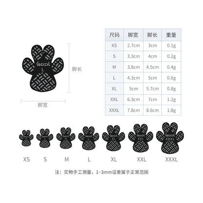 4-Pack Almofadas Antiderrapantes para Patas de Cães, Adesivos de Proteção para Patas de Cães com Adesivo Mais Forte para Chão Duro ou Lesões