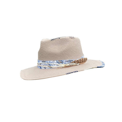 Western Style 100% Wool Fedora Hat | Braided Ribbon & Feather Trim Felted Jazz Cap for Autumn/Winter?