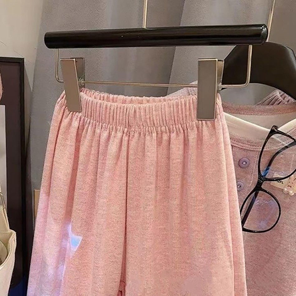 Girls Autumn Outfits Fashionable False Two-Piece Tops and Pants 2 Piece Set Stylish Korean Style Kids Clothing Cute Fall Clothes