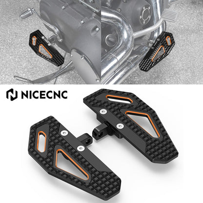NICECNC Rider Footpeg Footrest For Harley Dyna Super Glide Custom 2006-2013 Street Bob Fat Bob Low Rider Wide Glide 1999-2017