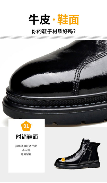 British-style Men's Casual Retro Chelsea Boots for Men Autumn Winter Cow Leather Shoes Male Fashion New Designer Ankle Boots Man