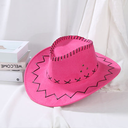 Accessories Western Style Panama Jazz Hat Wide Brim Suede Cowboy Hat Felt Fedora Hat