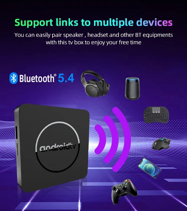 Android14 TV Box Q10 Allwinner H313 Suporta Wi-Fi Duplo 2.4G e 5G 8K 64G 128G Rom Set Top Box Media Player TV Box Set Top Box de Voz