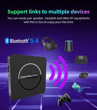 Android14 TV Box Q10 Allwinner H313 Suporta Wi-Fi Duplo 2.4G e 5G 8K 64G 128G Rom Set Top Box Media Player TV Box Set Top Box de Voz