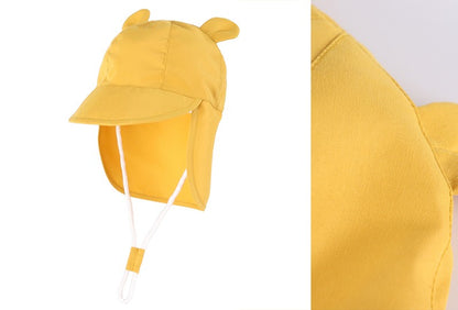 Chapéus de Sol Ajustáveis para Bebês com Proteção de Nuca - Chapéu Infantil Perfeito para Natação e Brincadeiras para Meninas e Meninos