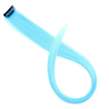 22 Polegadas Sintético Longo Liso Clip In Extensões de Cabelo Perucas de Alta Temperatura Cores do Arco-Íris Acessórios de Cabelo para bom 2026