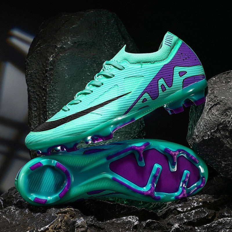 New Men Football Boots Long Spikes Ultralight Grass Cleats Match Indoor Breathable Soccer Shoes Sneakers Training Drop Shipping