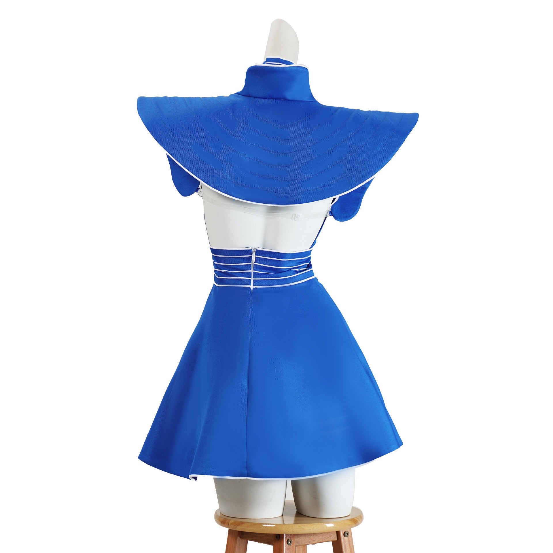 Britney Cosplay Costumes Women Blue Flight Attendant Uniform for Halloween Carnival Outfit