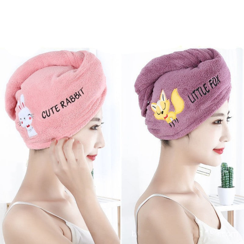 Hair Towel Women Girl's Magic Microfiber Shower Dry Hair Cap Bath Hats Bathroom Quick Drying Soft for Lady Turban Head