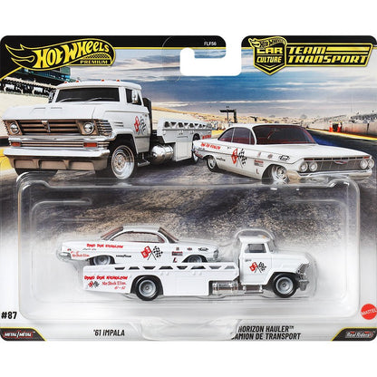 Hot Wheels FLF56-J Team Transport Series,Toyota GR Supra Impala Ford Capri GR5,1:64 Diecast Vehicle Collectible Toy Gift for Kid