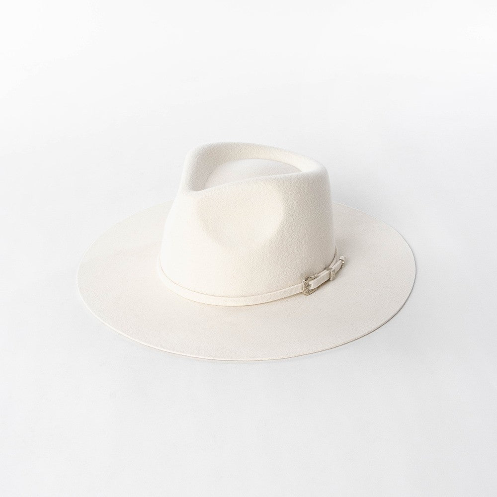Chapéu Fedora de Feltro 100% Lã Australiana com cinto de feltro e aba larga de design moderno