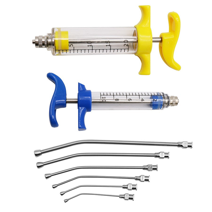 Kit de Seringa para Alimentação de Aves de 10ml-50mL com 6 Peças de Tubo de Gavagem Curvo Seringa de Leite Agulha para Alimentação de Líquidos para Pets